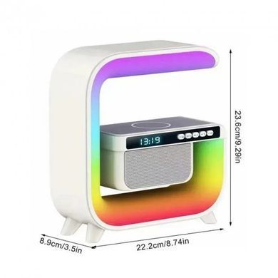 Фото Ночник с беспроводной зарядкой 15W и Bluetooth колонкой 3W RGB G3 G3