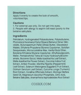 Фото Бальзам для збільшення губ Cosrx Refresh AHA BHA Vitamin C Lip Plumper 20g Cosrx AHA BHA 20