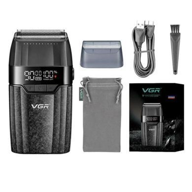 Фото Профессиональная электробритва-шейвер VGR V-640S с титановыми сетками и LED-дисплеем V-640S