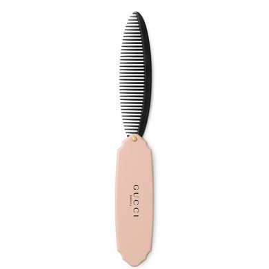 Фото Компактная складная расческа для расчесывания волос Gucci Beauty Folding Comb нежно-розовая Складаний гребінець Gucci