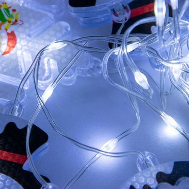 Фото Гирлянда штора фигурки 3Д снеговика и снежинки 3м/70см 95 Led белый 0910322