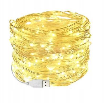 Фото Светодиодная гирлянда usb 200 led длина 20м капля росы C61486-50w