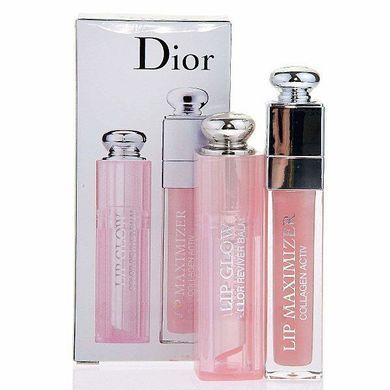 Фото Набор бальзам и блеск для губ Dior Addict Lip Maximizer Lip Glow Travel Collection   Dior Duo