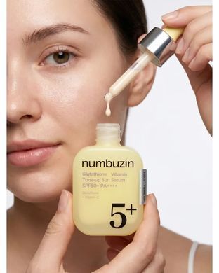 Сонцезахисна сироватка для обличчя Numbuzin No.5+ Glutathione Vitamin Tone-Up Sun Serum SPF50+ PA++++ 30 мл