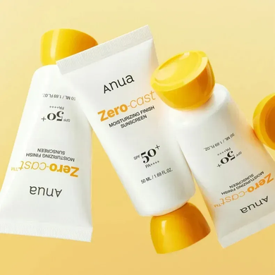 Фото Увлажняющий солнцезащитный крем SPF50+ PA++++ Anua Zero‑Cast Moisturizing Finish Sunscreen 50 мл Anua Zero-Cast SPF50+