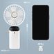 Вентилятор ручной с аккумулятором и дисплеем и ремешком Led Digital Display Fan N15 White