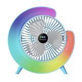 Фото Настольный вентилятор с RGB подсветкой Colorful Desktop Fan F13 F13 Blue