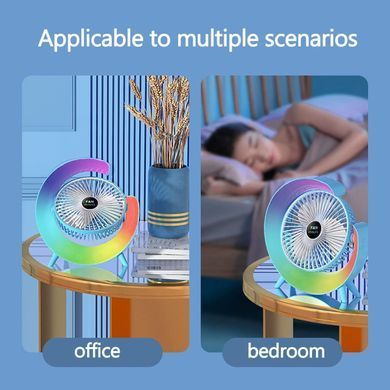 Фото Настольный вентилятор с RGB подсветкой Colorful Desktop Fan F13 F13 Blue