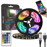 Фото Світлодіодна LED стрічка RGB 15 метрів USB, 5050, Bluetooth 505015м