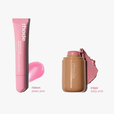 Фото Набор Rhode Pocket Blush Piggy + Peptide Lip Tint Ribbon  Piggy+Ribbon
