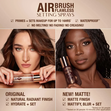Фото Матовый фиксирующий спрей для макияжа Charlotte Tilbury Airbrush Flawless Setting Spray Matte, 100 мл Airbrush Flawless Setting Spray