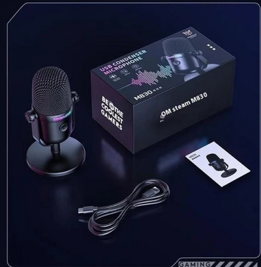 Фото Микрофон профессиональный игровой ONIKUMA M830 с RGB подсветкой M830
