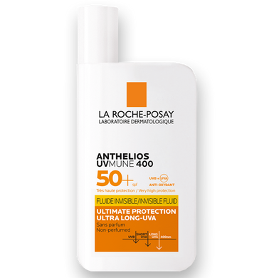 Фото Защитный флюид против гиперпигментации, 50 мл - La Roche Posay Anthelios UVMune 400 Invisible Fluid SPF 50⁺  Fluid La Roche Posay