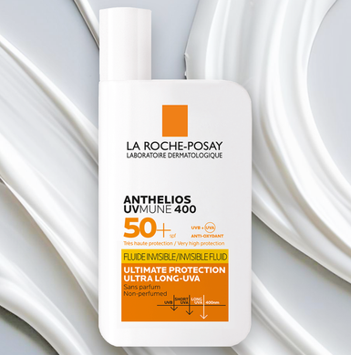 Фото Защитный флюид против гиперпигментации, 50 мл - La Roche Posay Anthelios UVMune 400 Invisible Fluid SPF 50⁺  Fluid La Roche Posay