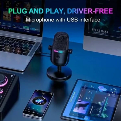 Фото Микрофон профессиональный игровой ONIKUMA M830 с RGB подсветкой M830