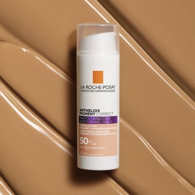 Фото Солнцезащитное корректирующее средство SPF 50+ La Roche-Posay Anthelios Pigment Correct Daily Tinted Cream 50 ml Daily Tinted Cream