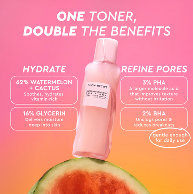 Фото Тонер Glow Recipe Watermelon Glow PHA + BHA Pore-Tight Toner Watermelon Glow PHA + BHA