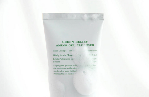 Фото Очищающая гелевая пенка для умывания Dr. Althea Pro Lab Green Relief Amino Gel Cleanser с аминокислотами, 100 мл Relief Amino Gel Cleanser