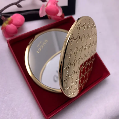 Фото Подвійне кишенькове дзеркало Gucci золоте Gucci Mirror Gold