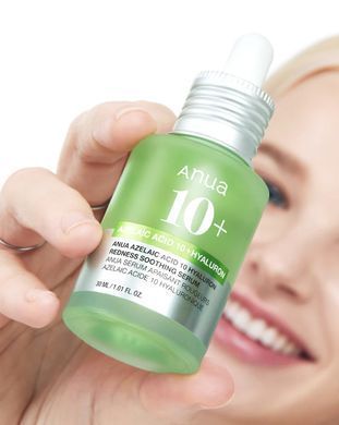 Фото Сыворотка для лица Anua Azelaic Acid 10 Hyaluron Redness Soothing Serum 30 мл Azelaic Acid 10