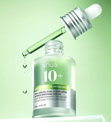 Фото Сыворотка для лица Anua Azelaic Acid 10 Hyaluron Redness Soothing Serum 30 мл Azelaic Acid 10