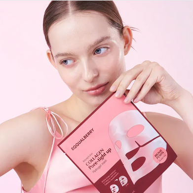 Колагенова гідрогелева маска EQQUALBERRY Bouncy Day Collagen Pore-tight up Hydrogel Mask 30 г &times; 4 шт