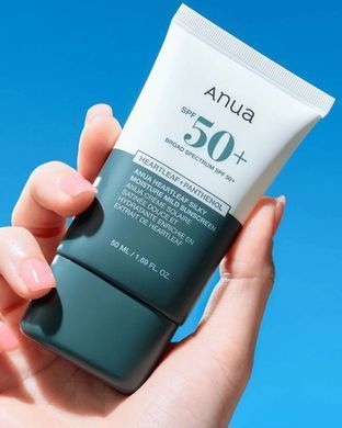 Фото Солнцезащитный крем для лица Anua Heartleaf Silky Moisture Mild Sunscreen SPF50+ Sunscreen SPF50+