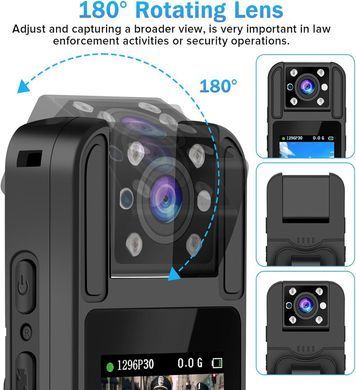 Фото Камера на тело Camera 1080p с диктофоном, поворотным объективом и дисплеем Camera 1080p