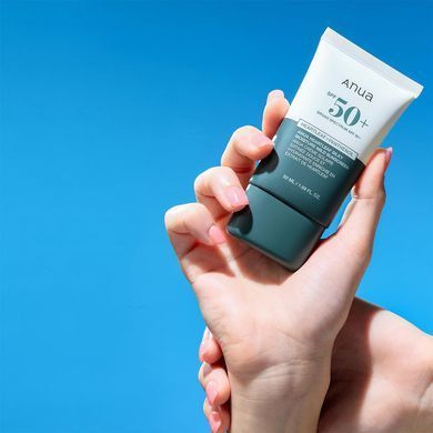 Фото Солнцезащитный крем для лица Anua Heartleaf Silky Moisture Mild Sunscreen SPF50+ Sunscreen SPF50+