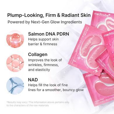 Гелеві патчі під очі Medicube PDRN Pink Collagen Jelly Eye Mask 6 пар