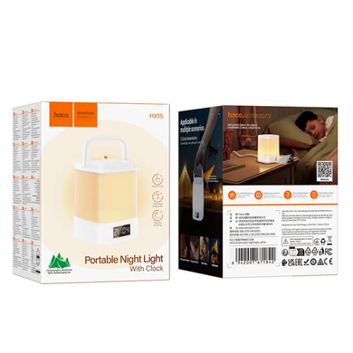 Фото Нічник з годинником Hoco HX15 Portable Night Light With Clock HX15