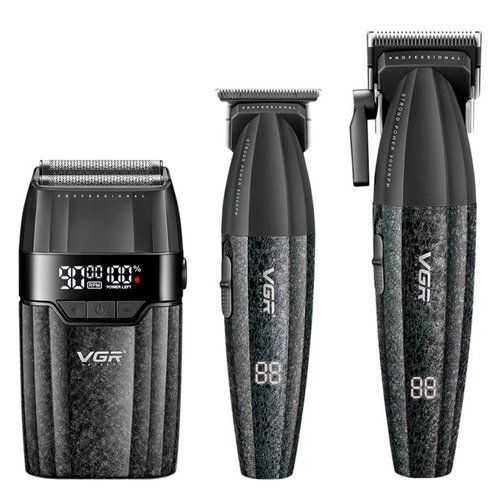 Фото VGR V-640 S3 Barber Combo 3 в 1 набор для стрижки волос, бороды и бритья черный V-640 S3