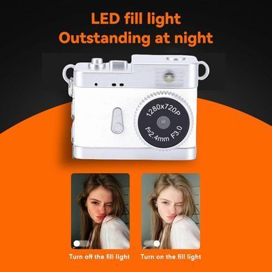 Фото Компактная камера-брелок Life Camera 0.96" IPS HD White