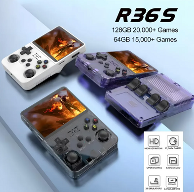 Фото Портативная игровая консоль R36s, система Linux, 3,5-дюймовый IP-экран R36s